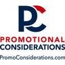 PROMOTIONAL CONSIDERATIONS