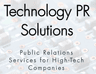 technology pr solutions