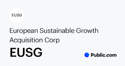 European Sustainable Growth Acquisition Corp